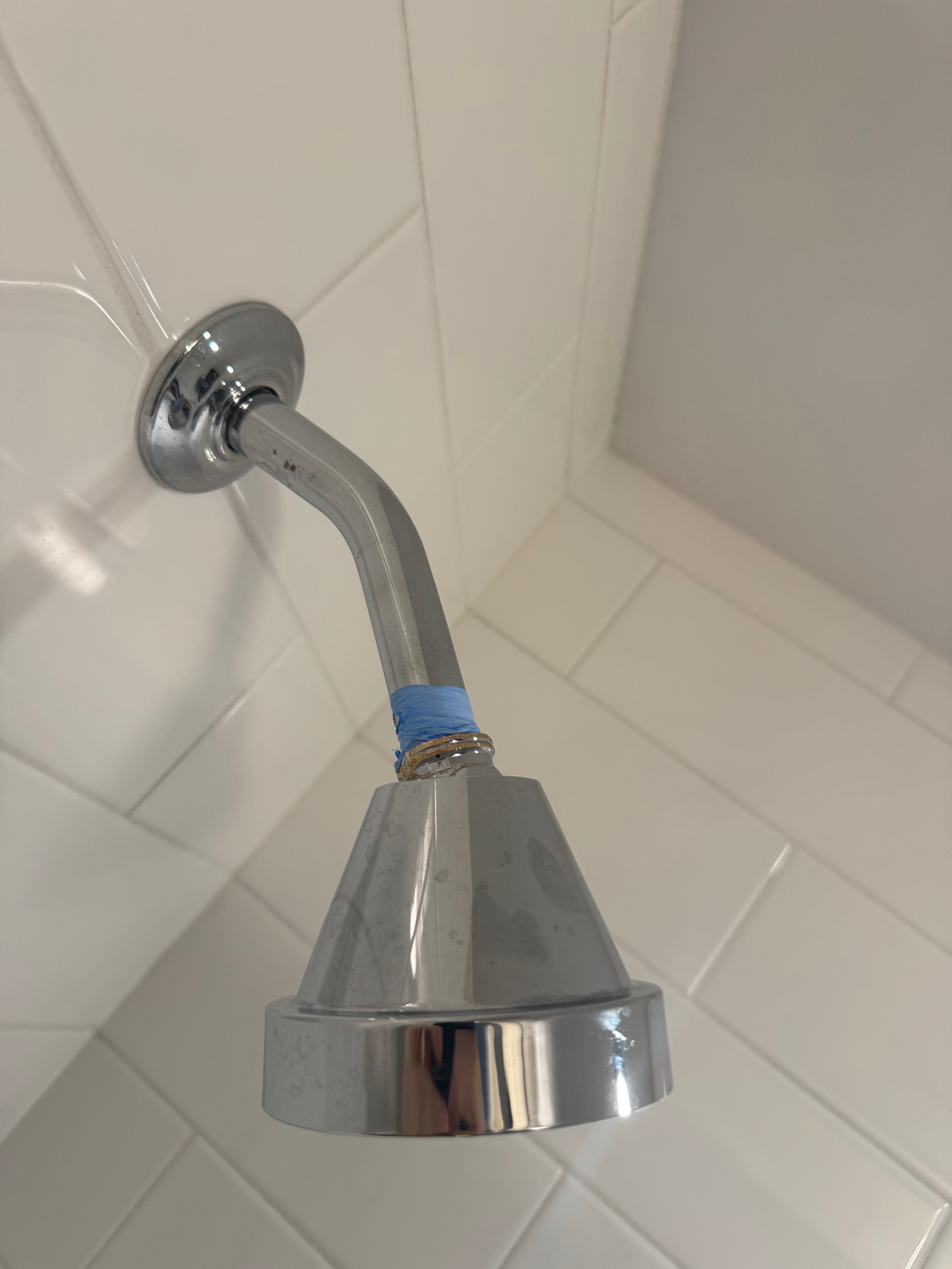 Avalon Dogpatch maintenance using blue painter's tape on an active plumbing leak